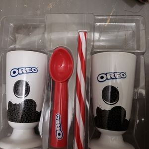 Oreo Cookie Milkshake Ceramic Glasses Set of 2